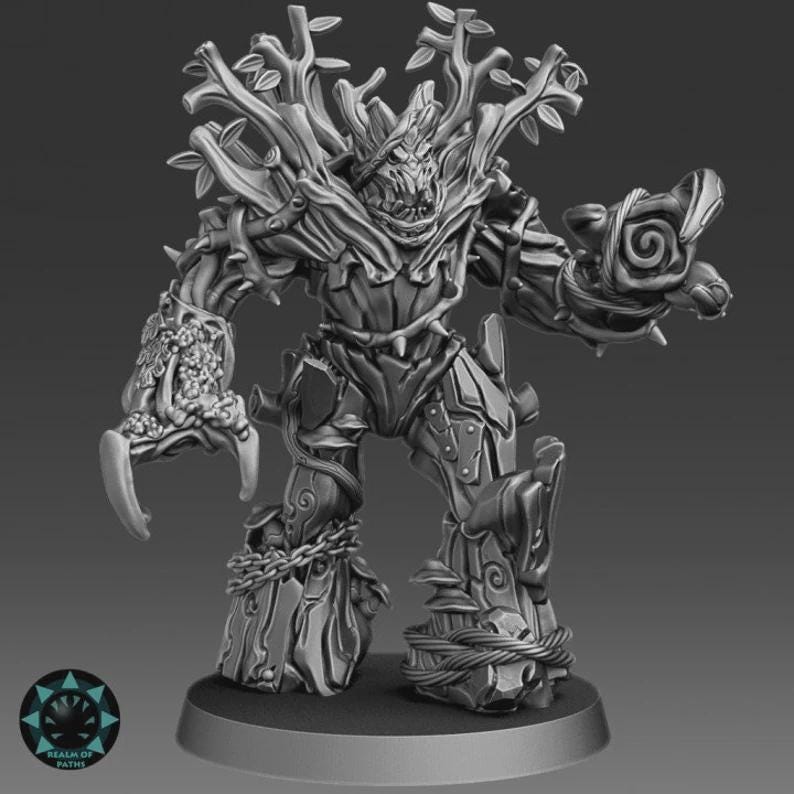 Maple Tree Star Player - Treeman Big Guy - Fantasy Football - Realm Of Paths Miniatures