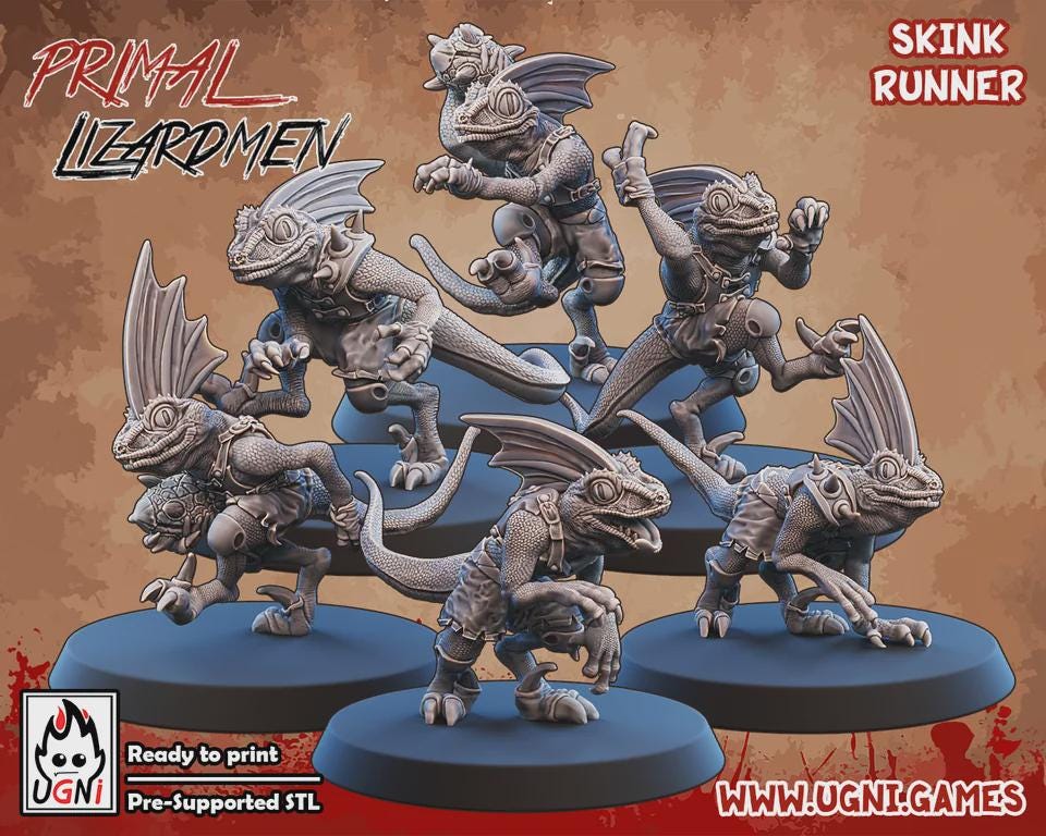 Primal Lizard Team - UGNI Miniatures - Fantasy Football
