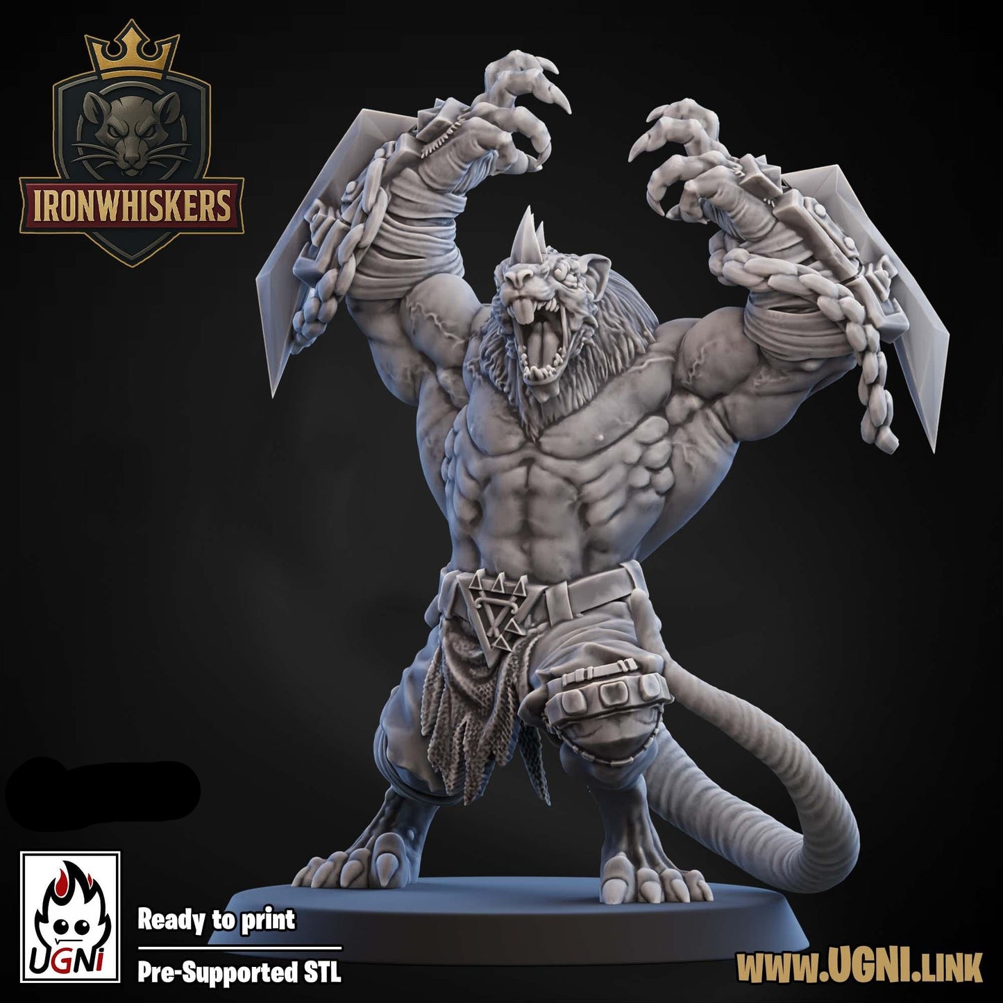 Rat Hulk Big Guy - Iron Whiskers - UGNI Miniatures