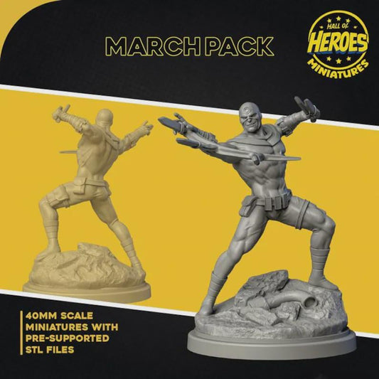 Bullseye (By Hall of Heroes Miniatures - 40mm miniature) - Crisis Protocol Proxy