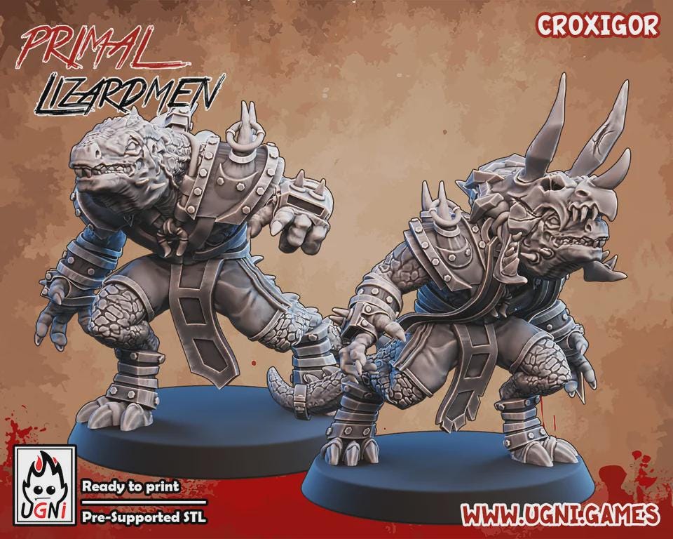 Primal Lizard Team - UGNI Miniatures - Fantasy Football