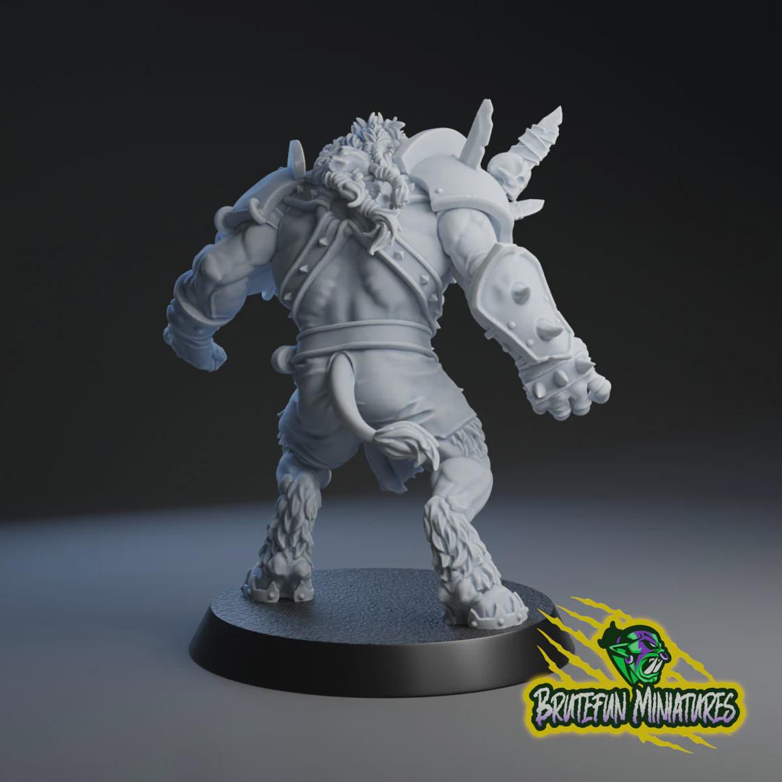 Minotaur Star Player Big Angry Bull - Fantasy Football - Brutefun Miniatures