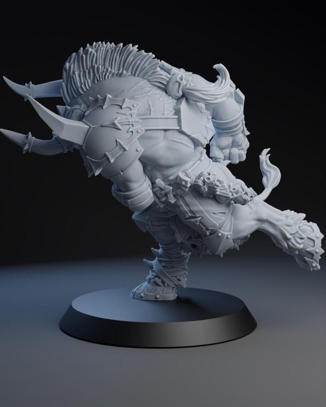 Minotaur Charging Star Player - Fantasy Football - Brutefun Miniatures