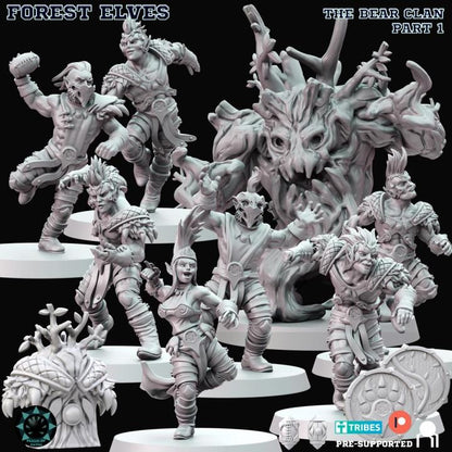 Forest Elves Team Complete - Wood Elves - Fantasy Football - Realm Of Paths Miniatures