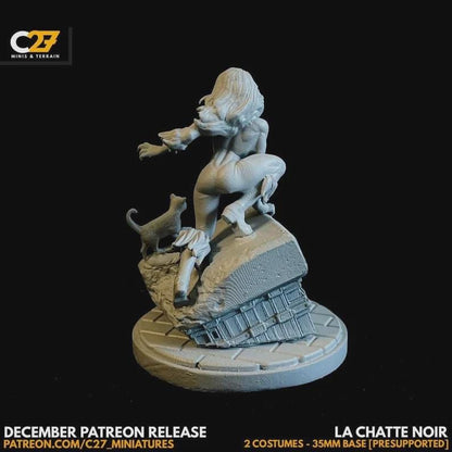 Black Cat - Felicia Hardy (La Chatte Noir by C27 - 40mm miniature) - Crisis Protocol Proxy