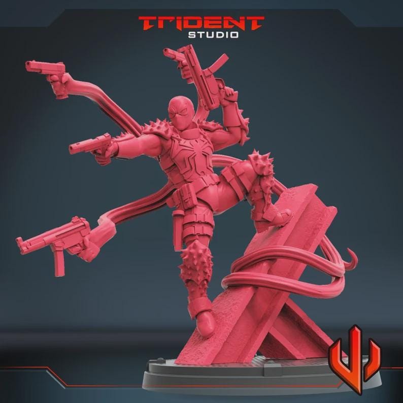 Agent Venom (By Trident Studios - 40mm miniature) - Crisis Protocol Proxy