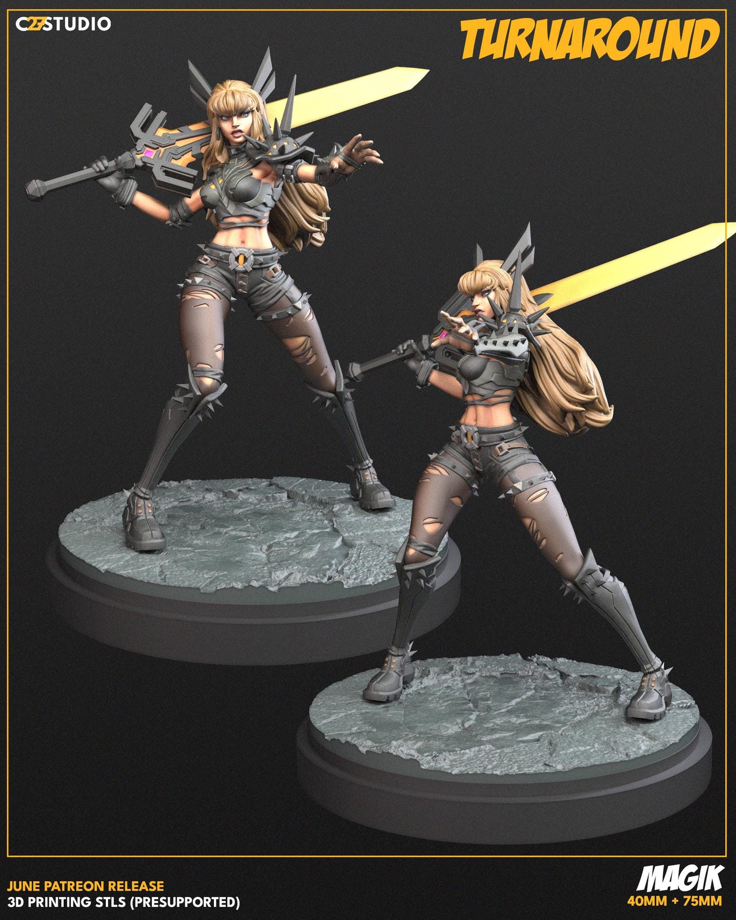 Magik Marvel Rivals - (Magik by C27 - 40mm miniature) - Magic - Magick - Crisis Protocol Proxy