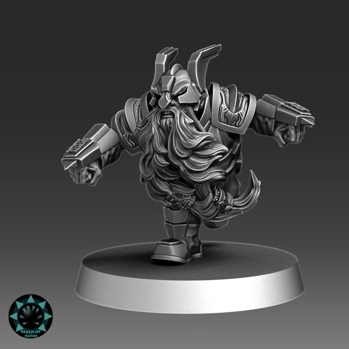 Iron Bolt Dwarf Team - Realm Of Paths Miniatures - Fantasy Football