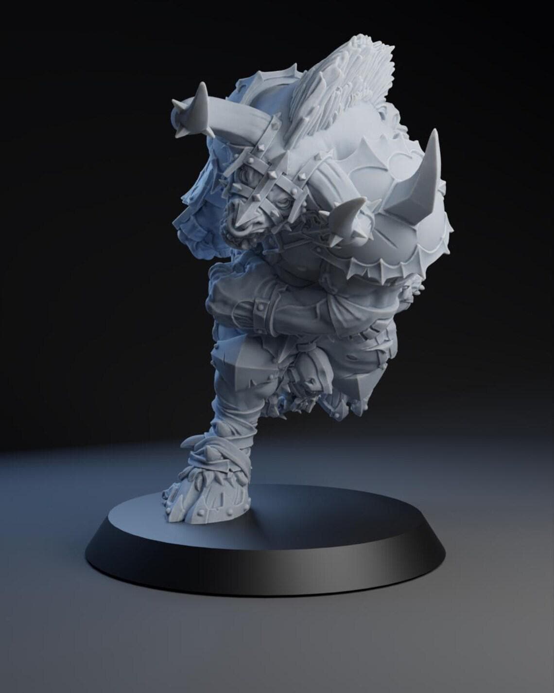 Minotaur Charging Star Player - Fantasy Football - Brutefun Miniatures