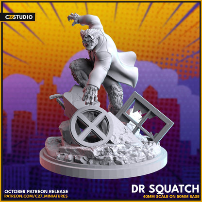 Beast (Dr. Squatch by C27 - 40mm miniature) - Marvel Crisis Protocol Proxy