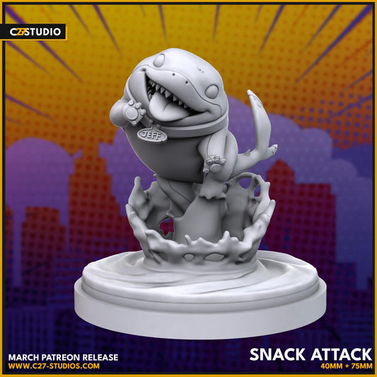 Jeff the Land Shark - Rivals - (Snack Attack by C27 - 40mm miniature) - Crisis Protocol Proxy