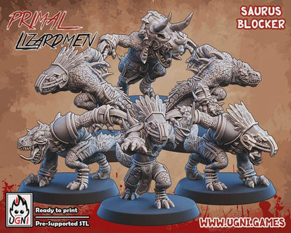 Primal Lizard Team - UGNI Miniatures - Fantasy Football