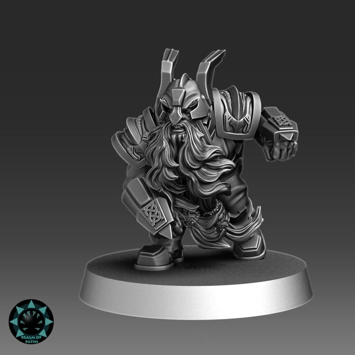 Iron Bolt Dwarf Team - Realm Of Paths Miniatures - Fantasy Football