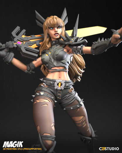 Magik Marvel Rivals - (Magik by C27 - 40mm miniature) - Magic - Magick - Crisis Protocol Proxy