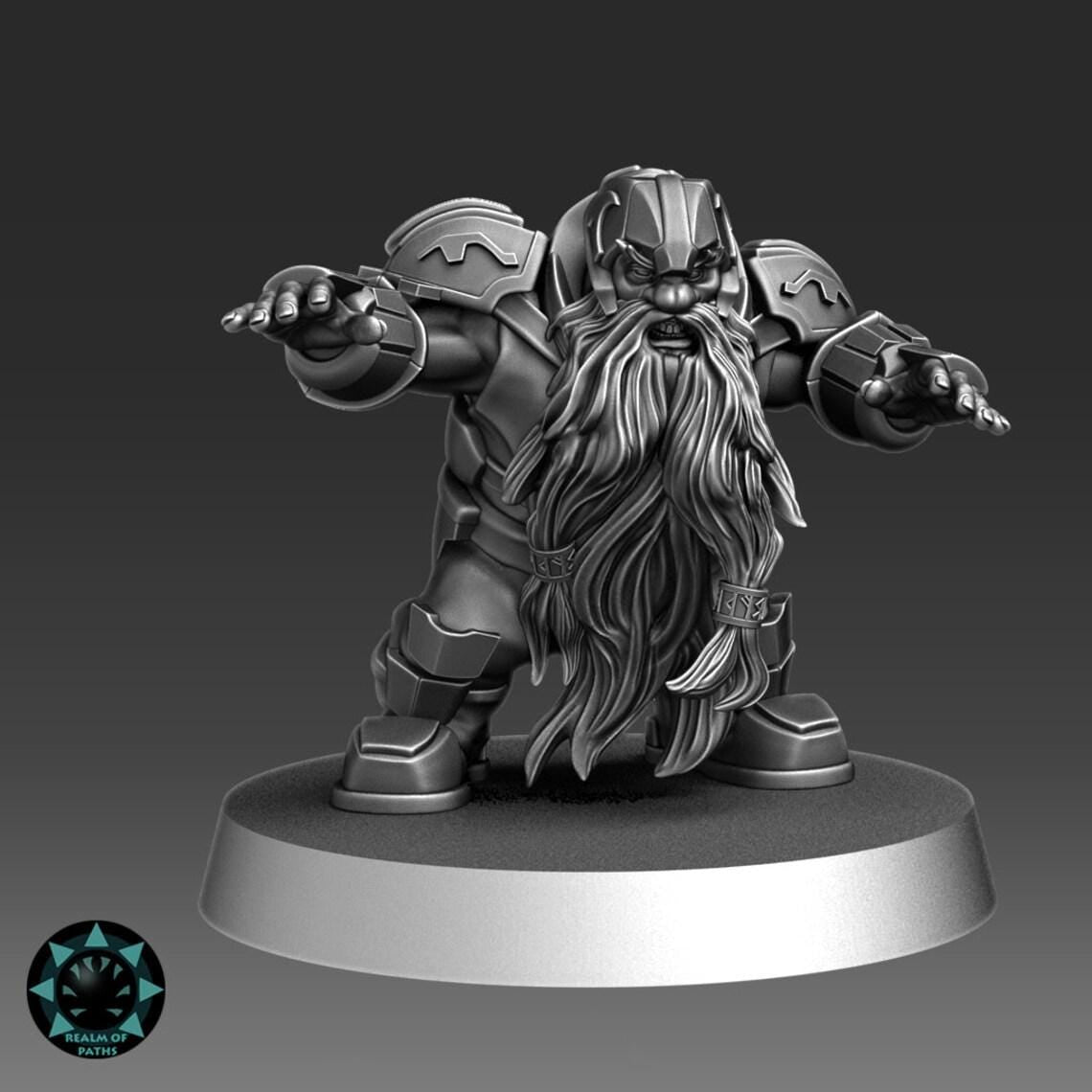Iron Bolt Dwarf Team - Realm Of Paths Miniatures - Fantasy Football