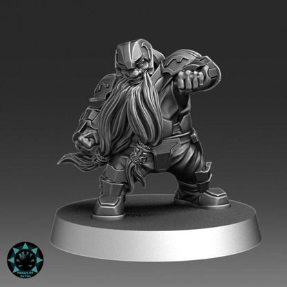 Iron Bolt Dwarf Team - Realm Of Paths Miniatures - Fantasy Football
