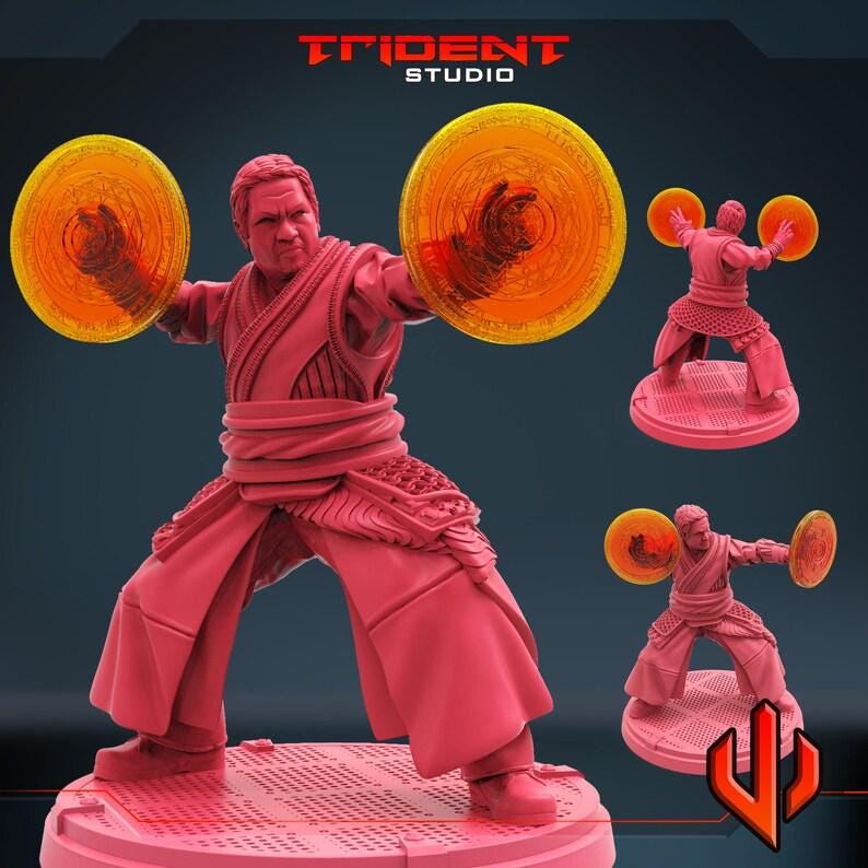 Wong (By Trident Studios - 40mm miniature) - Crisis Protocol Proxy