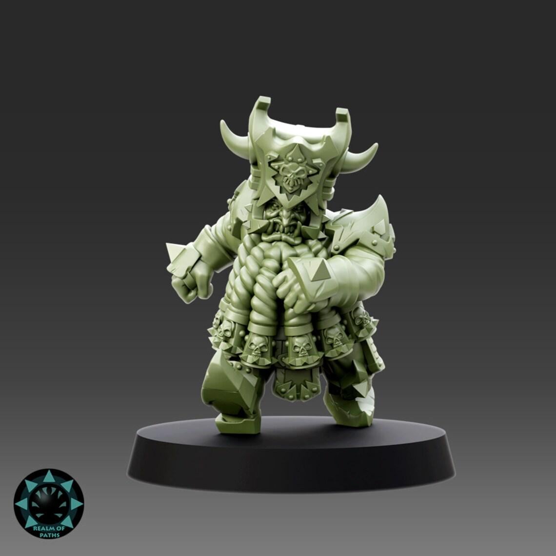 Doom Dwarfs Iron Boulders Team - Realm Of Paths Miniatures - Fantasy Football