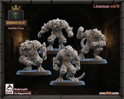 Iron Whiskers Ratmen Team - UGNI Miniatures - Fantasy Football