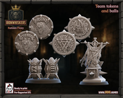 Iron Whiskers Ratmen Team - UGNI Miniatures - Fantasy Football