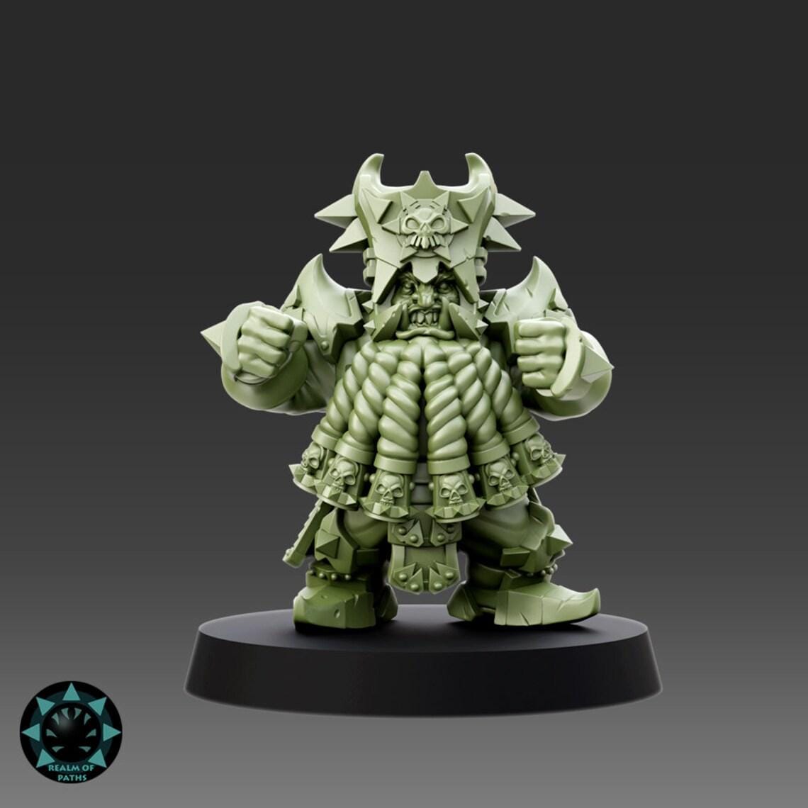 Doom Dwarfs Iron Boulders Team - Realm Of Paths Miniatures - Fantasy Football