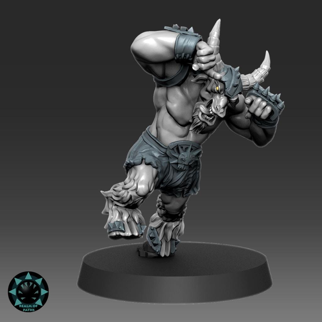 Abyss Warriors - The Inferno - Fantasy Football - Realm Of Paths Miniatures