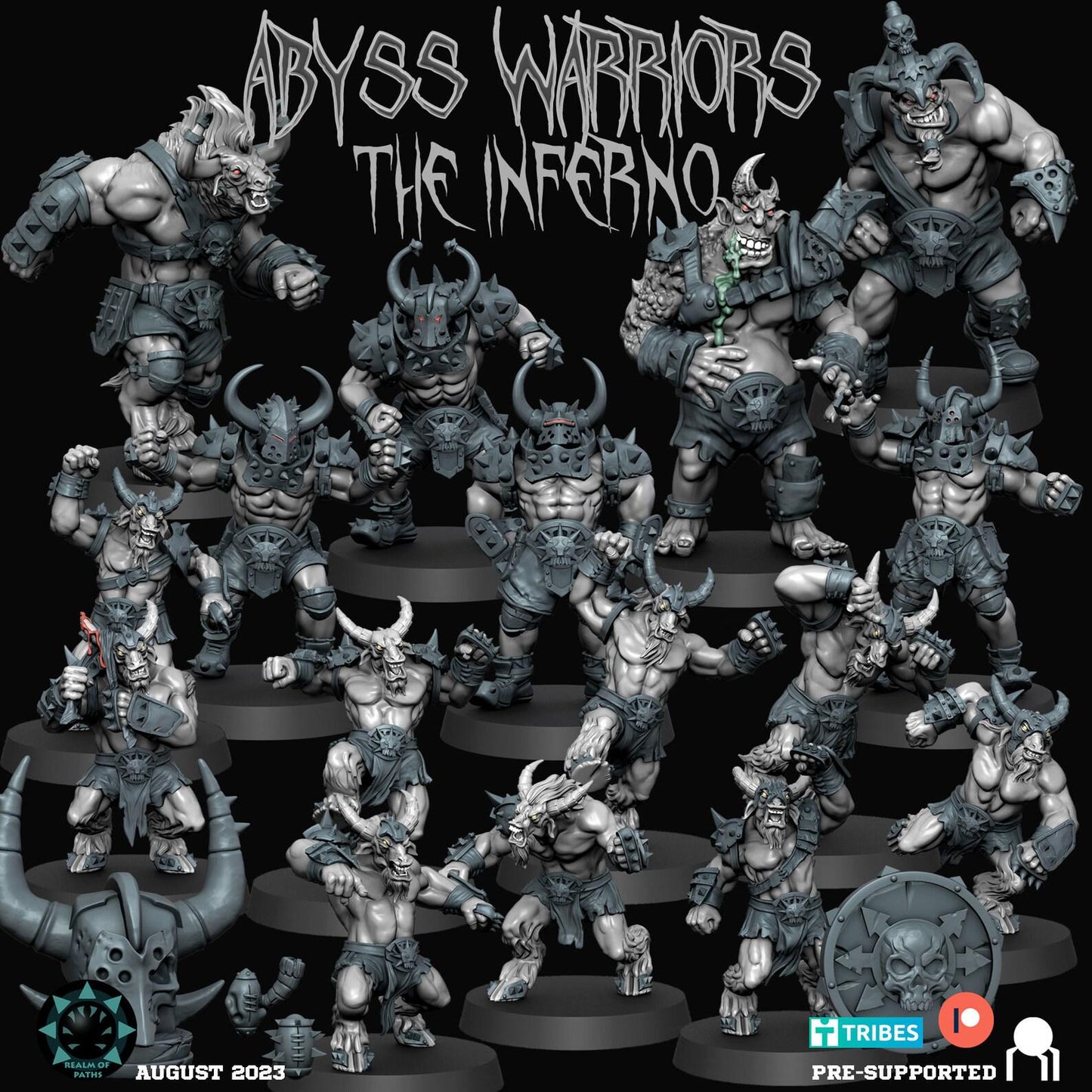 Abyss Warriors - The Inferno - Fantasy Football - Realm Of Paths Miniatures