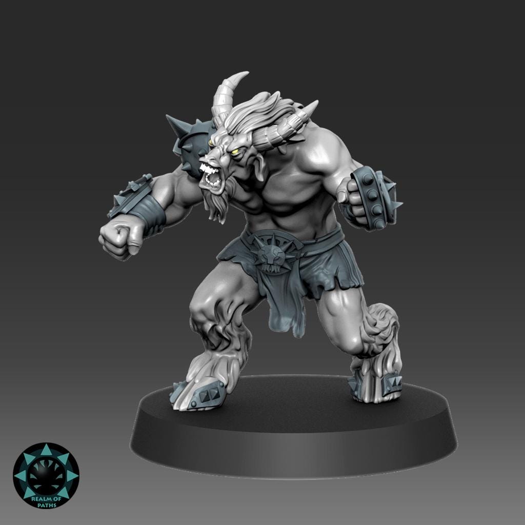 Abyss Warriors - The Inferno - Fantasy Football - Realm Of Paths Miniatures