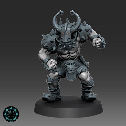 Abyss Warriors - The Inferno - Fantasy Football - Realm Of Paths Miniatures