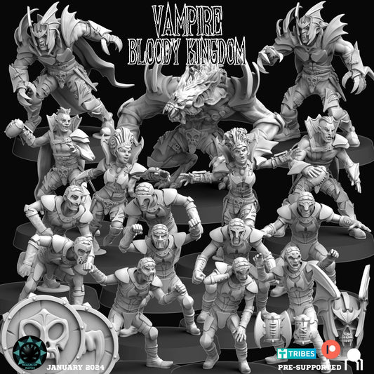 Bloody Kingdom Vampire Team - Vampires - Full Team or Sevens - Fantasy Football - Realm Of Paths Miniatures