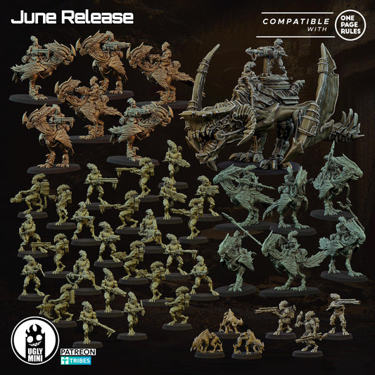 Raptari Army Part 1 | Army Builder | Jackals Army | Grimdark Future | OPR | UGLY Miniatures