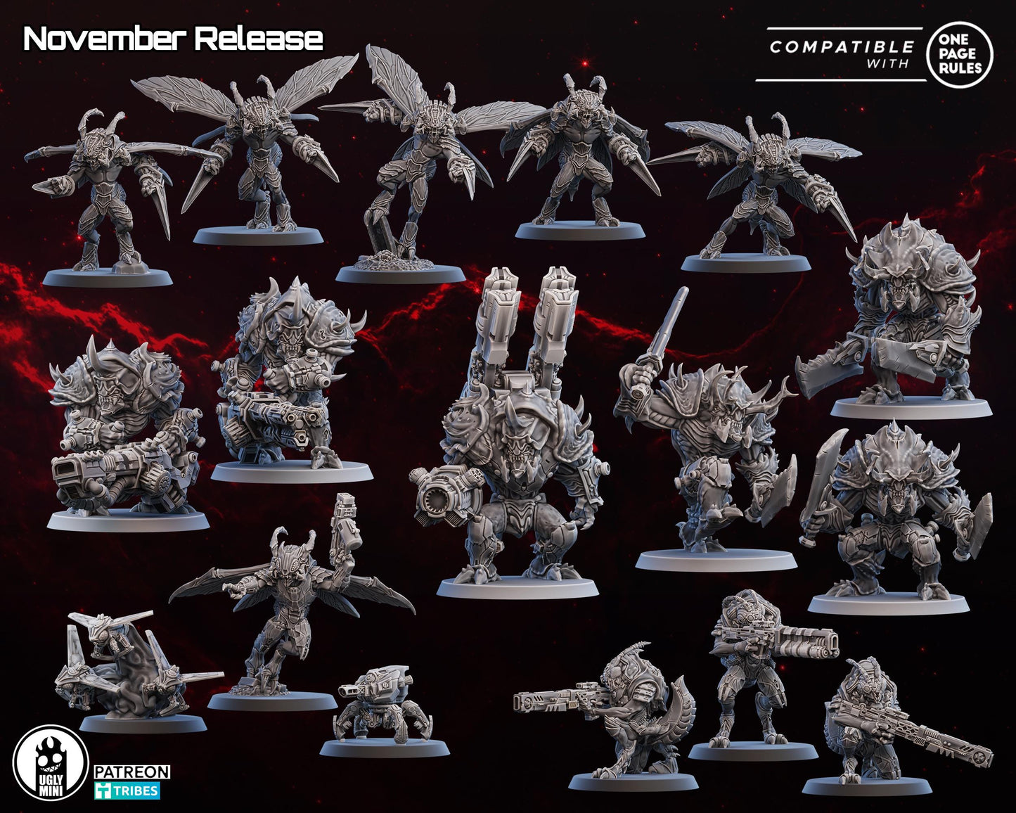 Chitinous Swarm Part 1 | Official OPR Army | Builder | Grimdark Future | OPR | UGLY Miniatures