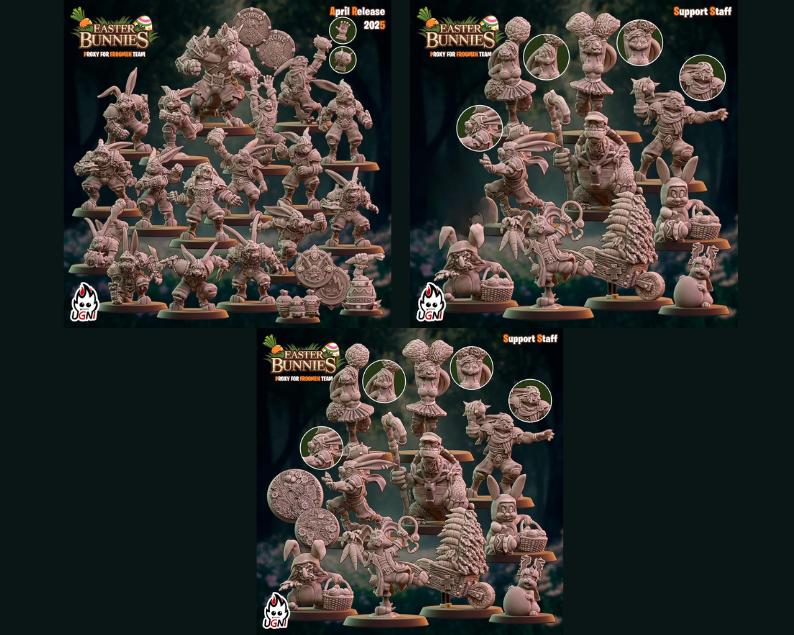 Easter Bunnies Team - Human, Rats, or Slann - UGNI Miniatures