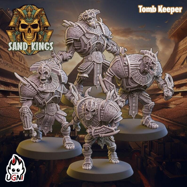 4x Tomb Keeper - Sand Kings Team - UGNI Miniatures - Fantasy Football