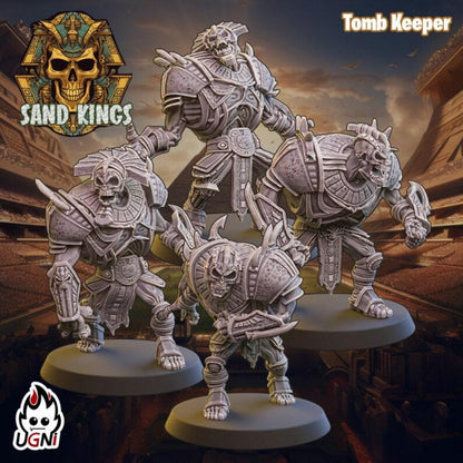 4x Tomb Keeper - Sand Kings Team - UGNI Miniatures - Fantasy Football