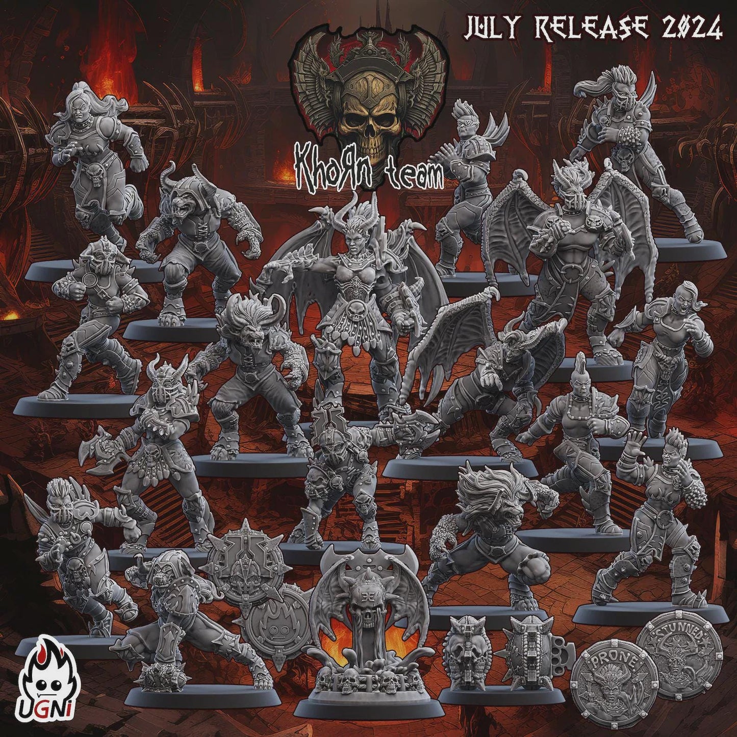 Bloody Valkyrie Team -  UGNI Miniatures - Fantasy Football